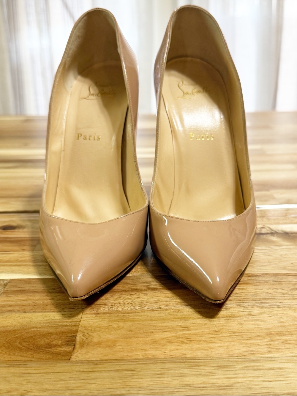 Christian Louboutin Pigalle Follies 100 Patent Leather Heels in Nude size 39.5 - Picture 5 of 13